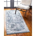 thumbnail image 2 of Unique Loom Aberdeen Tone-on-Tone Runner Rug 2' x 7' Blue/Ivory, 2 of 4