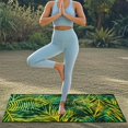thumbnail image 3 of Garronmavis Palm Leaf Car Seat Towel Cover Easy Setup Foldable Storage Pouch Beach Yoga Mat Gym Towel All in One, 3 of 7
