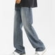 thumbnail image 1 of Pantalones de mezclilla rectos con bolsillos y estampado degradado vintage para hombre, 1 of 9