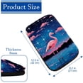 thumbnail image 4 of Flamingo Soft Furry Printed Car Armrest Cover Pad 12.5x8.2 Inch - Comfortable Armrest Accessory, 4 of 6