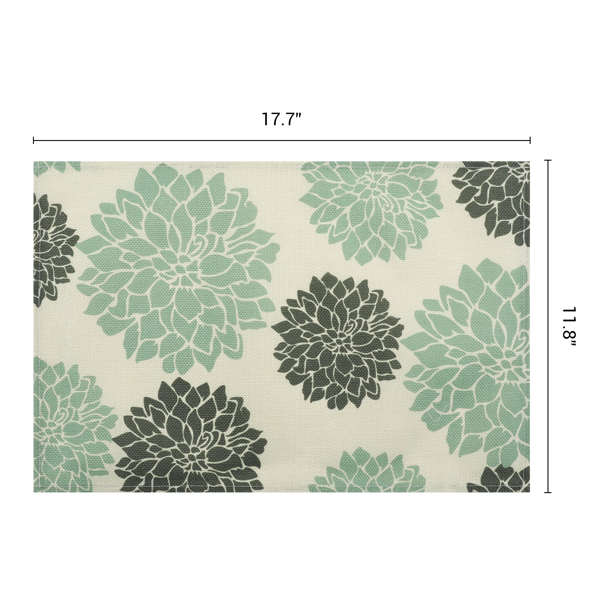Unique Bargains Plastic Placemats Set of 6 for Dining Table Decor Indoor Floral