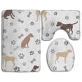 thumbnail image 1 of ABPHQTO Pata de perro Juego de alfombras de baño de 3 piezas Alfombra de baño Alfombra de contorno y tapa de inodoro ABPHQTO  Cont-CHAPPLE-24350, 1 of 2