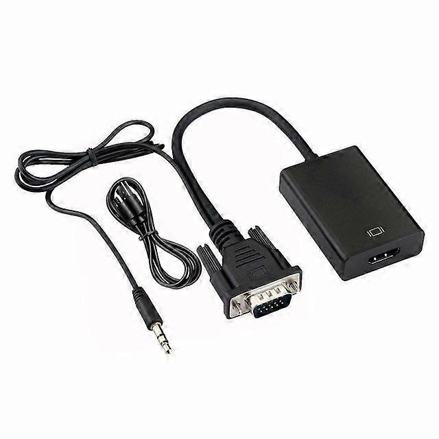 Adaptador Convertidor Yashi VGA a HDMI Full HD 1080P con Salida de Audio