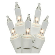 LiteSource 00888 - 15 Light White Wire Clear Battery Operated Miniature Christmas Light String Set
