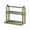Green, variant on COM1950s Multilayer Storage Organizer,5-Tier Corner Shelf with Wide Compartments,Compact Plastic Desktop Storage Rack for Home Office Organization,14X13.2X7.9 Inch