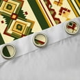 thumbnail image 4 of Manfei Retro Rustic Aztec Blackout Curtains Set of 2 (52x84 Each),Vintage Boho Tribal Window Curtains,Green Beige Curtains and Drapes For Men Women,Breathable Home Decor, 4 of 6