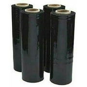 supplyhut 18'' x 1500' 80 Ga 1 Roll Pallet Wrap Pre-Stretched Stretch Film Hand Shrink Wrap 1500FT Black
