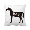thumbnail image 1 of Housse de Coussin Cheval Noir et Blanc Animal pour Canapé, 1 of 3