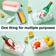 thumbnail image 4 of Bandeja para cubitos de hielo con tapa, fácil de liberar, caja de almacenamiento de hielo con bandeja para cubitos de hielo de silicona, 4 of 5