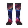thumbnail image 2 of Lsque Cosmic Cat Psychedelic Journey Printed Crew Socks Men's Women's LightWeight Thin Casual Calf Socks ,Knee High Socks,Cotton Socks, 2 of 9