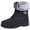 Black, variant on Womens High Top Slip On Snow Boots Warm Pull On Cold Resistant Trendy Fall Winter Fleece Lined Thick Cotton Boots Soft Sole For Everyday Snow Boots For Women