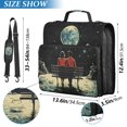 thumbnail image 2 of FORMRS Zipper Binder with Shoulder Strap 1.5-inch Ring 500 Sheet Capacity File Bag, Red Sitting on The Moon, 2 of 5