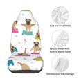 thumbnail image 4 of Balery Yoga Dogs Poses Funda de Asiento para Auto con Diseño - Cubierta Frontal Suave y Transpirable con Protector Antideslizante- 1 Unidad, 4 of 5