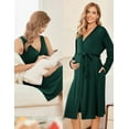 thumbnail image 5 of Ekouaer Maternity Nursing Gown and Robe Set Labor Delivery Nursing Nightgowns for Breastfeeding Pregnancy Clothes, 5 of 7