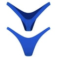 thumbnail image 3 of dPois Culotte String Aguichant pour Femmes en Forme de V -t-back Mini Bikini pour Fête à la Piscine Privée Bleu Royal G, 3 of 6