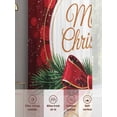 thumbnail image 6 of Merry Christmas Sheer Curtains 63 Inch Length 2 Panels Set Window Treatments, Winter Xmas Pine Needle Sparkle Bells Rod Pocket Semi Curtains for Living Room/Bedroom/Kitchen Décor, 104"W x 63"L, 6 of 7