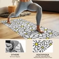 thumbnail image 4 of White Daisy Flower Yellow Centers Pattern Hot Yoga Mat Towel Non Slip for Hot Yoga - Quick-Drying Yoga Mat Cover with 4 Corner Pockets with Travel Bag - Hot Yoga Towel Non Slip 74"x26", 4 of 6