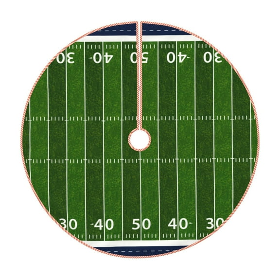 Rateoe American Football Field Pattern Christmas Tree Skirt with Ties, Christmas Tree Decorations, Farmhouse Christmas Decor Xmas Holiday Decorations-30"