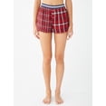 thumbnail image 6 of JYYYBF Women Soft Pajama Shorts Comfy Plaid Print Elastic High Waist Lounge Pants Stretch Sleep Pj Bottoms for Sleepwear, 6 of 8