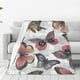 thumbnail image 1 of Balery Vintage Butterflies Manta de Felpa Suave y Acogedora – Cobija de Franela Aterciopelada para Cama, Lavable y Cálida para Sofá, Mascotas, Transpirable-50"x40", 1 of 7