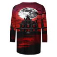 thumbnail image 5 of Xihbxyly Chemisiers pour Femmes Manches 3/4 Mode T-shirt Décontracté à Imprimé pour Femme Col Rond Manches 3/4 Haut Chemisier, 5 of 5