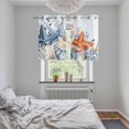 thumbnail image 6 of 2 Panels Kitchen Tier Curtains 39 Inch Length, Orange Blue Starfish Coastal Grommets Window Treatment Curtain, Summer Beach Eucalyptus Thermal Curtains Drapes for Living Room/Bathroom, 6 of 9