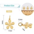 thumbnail image 2 of 16Pcs Real 18K Gold Plated Flower Pendants Brass Cherry Flower Blossom Dangle Charms Little Flowers Charms with Jump Rings for Jewelry Making DIY CraftsHole：3.5mm, 2 of 7