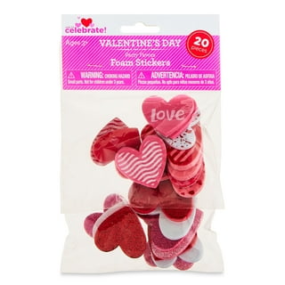 6 in. Valentine's Day Foam Large Craft Hearts (20-Count, 5-Pack)