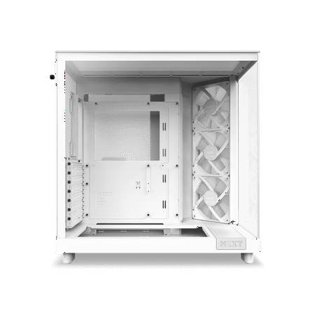 NZXT - H6 Flow RGB ATX Mid-Tower Case with Dual Chamber - White