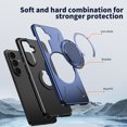 thumbnail image 5 of For Samsung Galaxy A25 5G Phone Case,With 360°Rotatable Contractile Ring Kickstand,Compatible with Mag-safe,Heavy Duty Protection,Rugged Shockproof Anti-Scratch Durable Phone Case,Blue, 5 of 6