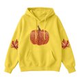 thumbnail image 3 of FchengtaiS Fall Pumpkin Printed Hoodies for Women Long Sleeve Fleece Sweatshirt Halloween Thanksgiving Pullovers Tops, 3 of 6