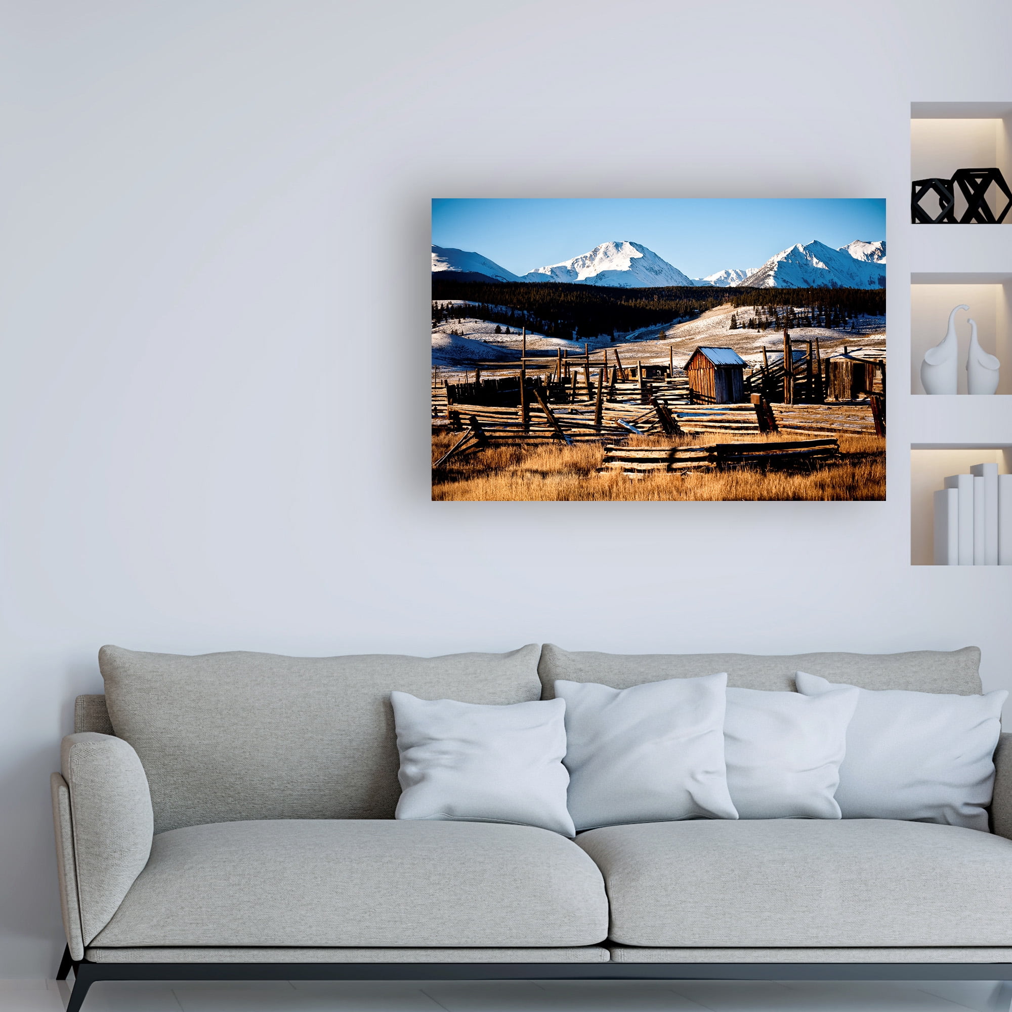 Trademark Fine Art 'Snowy Corral' Canvas Art by Dan Ballard