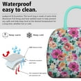 thumbnail image 3 of Lunch Bag Lunch Box for Women Reusable Insulated Lunch Cooler Bags,Large Capacity for Work Travel Picnic,Pioneer Colorful Floral Lunch Tote Bag Gifts for Woman Mom Greenish-blue, 3 of 6