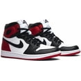 thumbnail image 5 of Ni - ke Ni - ke WMNS Air Jordan 1 High OG Satin Black Toe White Black CD0461-016 Women's 5, 5 of 5
