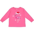 thumbnail image 3 of Inktastic Christmas Holiday Cute Flamingo Girls Long Sleeve Toddler T-Shirt, 3 of 5