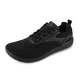 thumbnail image 2 of SINOSKY Men Comfortable Casual Shoes Walking Shoes Lace up Knit Square Toe Athletic Sneaker Wide Barefoot Sneakers Size 11, Black Color, 2 of 8