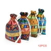 BECARSTIAY 12pcs Ethnic Style Drawstring Gift Bag Cotton Reusable Jewelry Coin Pouches Candy Wedding Party Travel Purse