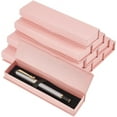 thumbnail image 1 of Caja de regalo vacía para bolígrafos, estuche de cartón con solapa y cierre magnético, color rosa, para lápices, marcadores y bolígrafos, 168 x 38 mm, 10 unidades, 1 of 9