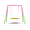 Pink + Steel, variant on Swing Sets for Backyard with Kids Slide Outdoor Heavy-Duty Metal Playset 3 in 1 Swing Set with Slide