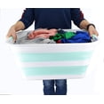 thumbnail image 4 of SAMMART 42L Collapsible Plastic Laundry Basket - Foldable Pop Up Storage Container / Organizer - Portable Washing Tub - Space Saving Hamper / Basket, 4 of 7