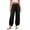 AB37 Black, variant on Linen-Cotton Pants For Women High Waisted Straight Leg Trousers Causal Lightweight Ladies Work Street Loose Pants Khaki Size M