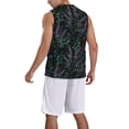 thumbnail image 2 of Naloa Lavender Flowers Basketball Jersey Reversible Men's Mesh Athletic Sports Shirts Training Practice S-4XLLarge, 2 of 6