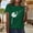 Blackish Green, variant on Women's Short Sleeve T-Shirt Red Dandelion Print Summer Short Sleeve Loose Casual Crew Neck Women's T-Shirt Women Spandex Shirts
