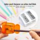 thumbnail image 4 of 4-Piece Color Compact Double Hole Pencil Sharpener With Cover, Portable Pencil Sharpener For Travel School Office For Children And Adults, 4 of 4