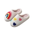 thumbnail image 6 of SAWOBUUN Cartoon Slippers for Womens Mens Cute Fuzzy Plush Warm Cozy Fluffy House Shoes Indoor Outdoor Bedroom Slippers, 6 of 8