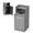 119-Gray, variant on Esheno Commercial Trash Can 19 Gallon Steel Indoor Outdoor Tethered Lid Removable Bucket Weather Resistant for Park School Mall Office Black