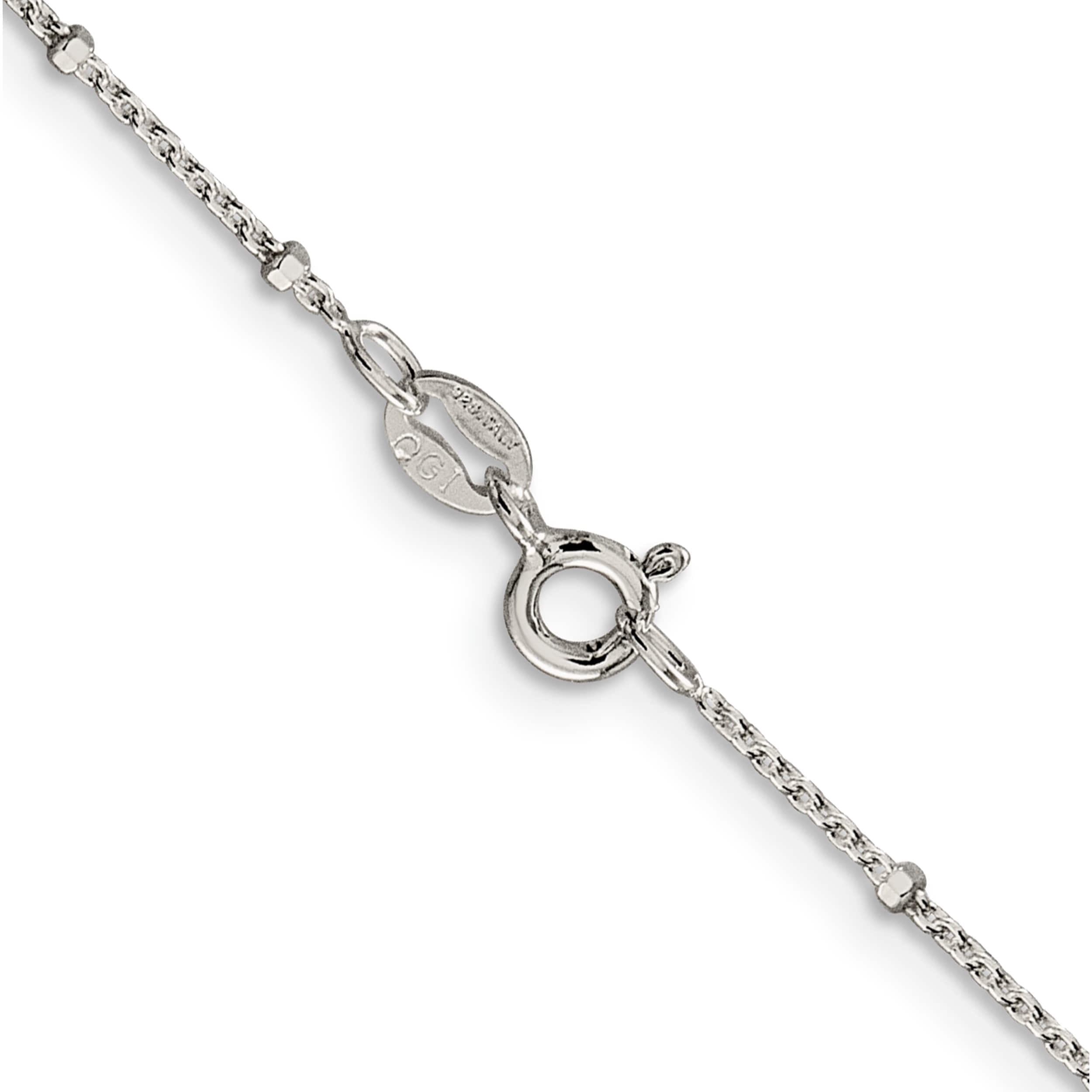 Sterling Silver 1.25mm Rolo With Beads Chain (20 X 1.25) Made In Italy qfc163-20