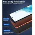 thumbnail image 3 of for Samsung Galaxy S22 Case, Dust-Proof Port Cover, Full Body Durable Silicone Rubber Phone Case for Samsung Galaxy S22 5G, Orange/Black, 3 of 14