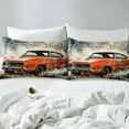 thumbnail image 4 of Erosebridal Retro Red Car Fitted Sheet Set Twin, Racing Sports Bedding Twin Size, Race Car Theme Decor 2pcs（No Top Sheet）, 4 of 6