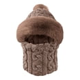 thumbnail image 4 of Women's Hat Scarf One Piece Fall Winter Windproof Warm Beanie, 4 of 4